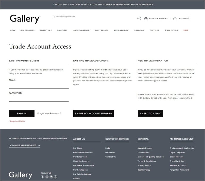 Trade Account Access